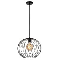 H&auml;ngelampe Schwarz E27 &Oslash;40 cm modern edel rund