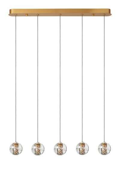 LED Pendelleuchte Glas Messing 2700 K L:84 cm edel