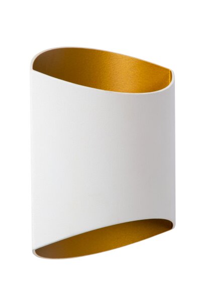 Wandlampe Weiß Messing G9 H:18 cm Up Down modern