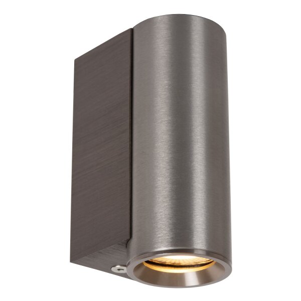 Wandlampe Aluminium Grau GU10 H:9 cm modern edel