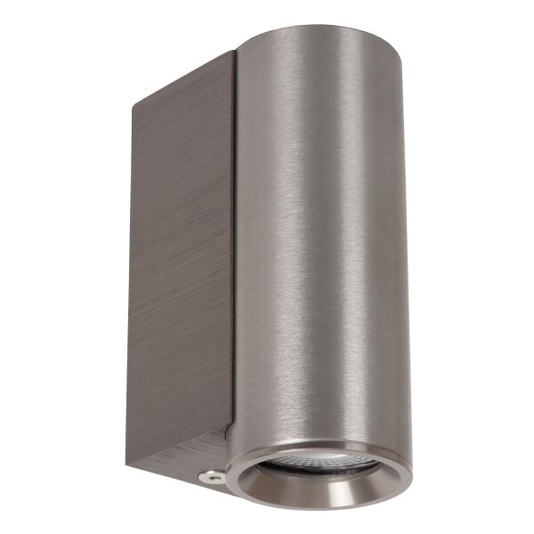 Wandlampe Aluminium Grau GU10 H:9 cm modern edel