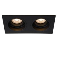 Einbauspot Metall Schwarz GU10 modern edel rund