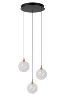 LED H&auml;ngelampe Glas 3-flammig 2700 K L:36 cm modern