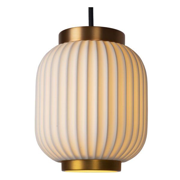 Pendelleuchte Porzellan Messing E27 L:54 cm modern