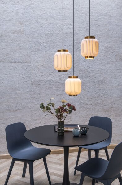 Pendelleuchte Porzellan Messing E27 L:54 cm modern