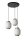 Pendelleuchte Porzellan Messing E27 L:54 cm modern