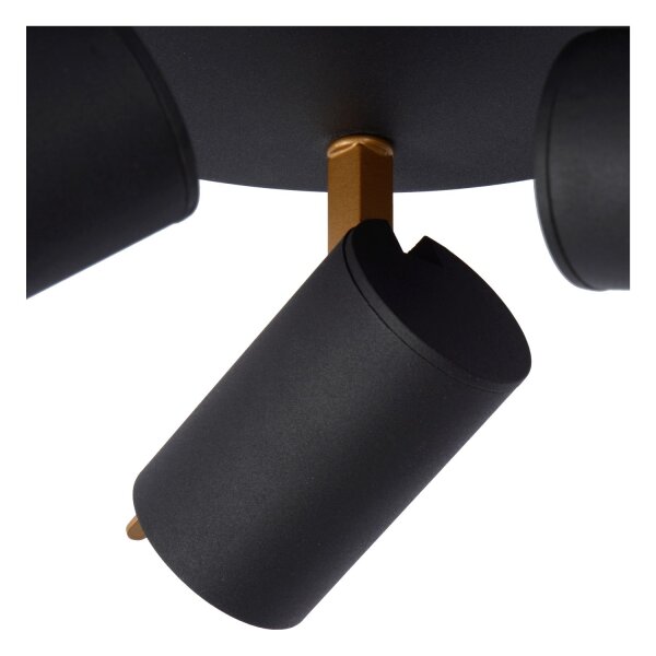 Deckenspot Metall Schwarz 3-flammig 2200 K L:23 cm