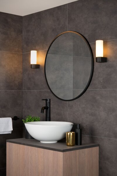 Wandleuchte Glas G9 IP44 L:16 cm blendarm modern