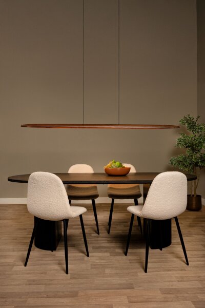 LED Hängelampe Holz Metall 2200 K L:180 cm edel