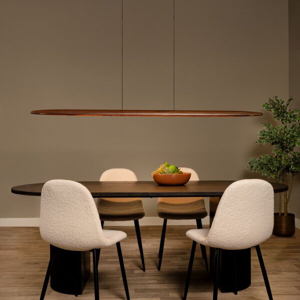 LED Hängelampe Holz Metall 2200 K L:180 cm edel