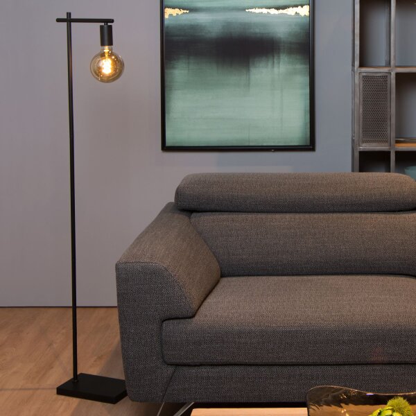 Stehleuchte Metall Schwarz E27 H:152 cm modern edel