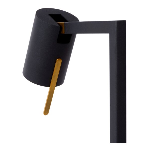 Stehlampe verstellbar Metall Schwarz GU10 H:130 cm