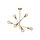 Vintage Deckenleuchte Messing 6-flammig E27 B:59 cm