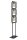 Vintage Stehlampe Schwarz 3-flammig E27 H:145 cm