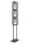 Vintage Stehlampe Schwarz 3-flammig E27 H:145 cm