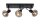 Retro Deckenspot Metall Glas Schwarz E14 B:38 cm