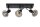 Retro Deckenspot Metall Glas Schwarz E14 B:38 cm