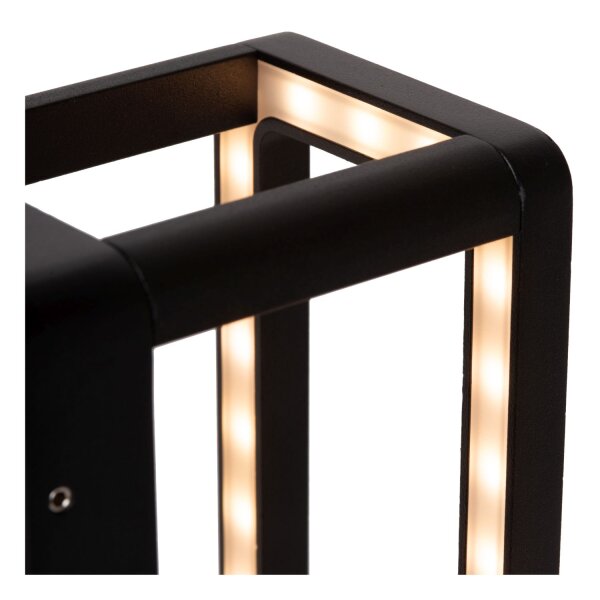 LED Außenwandleuchte Schwarz 3000 K IP65 L:23 cm