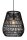 Pendelleuchte Außen Rattan Schwarz E27 L:35 cm edel