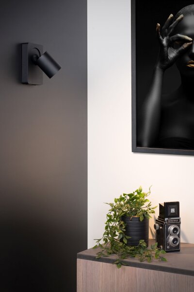 Wandstrahler verstellbar Aluminium Schwarz 2200 K