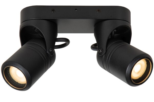 Deckenstrahler Außen Schwarz IP44 2x GU10 modern