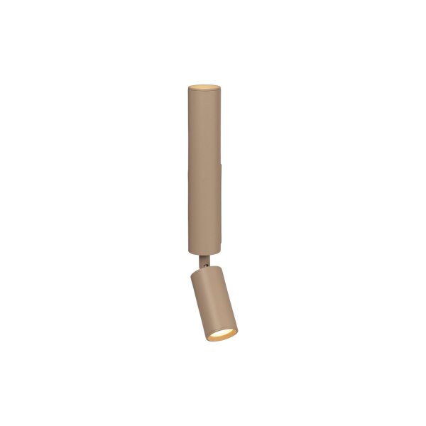 Wandspot Metall Taupe 2-flammig GU10 H:30 cm edel