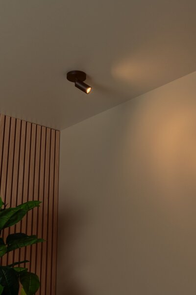 Deckenspot Aluminium Schwarz GU10 modern edel rund