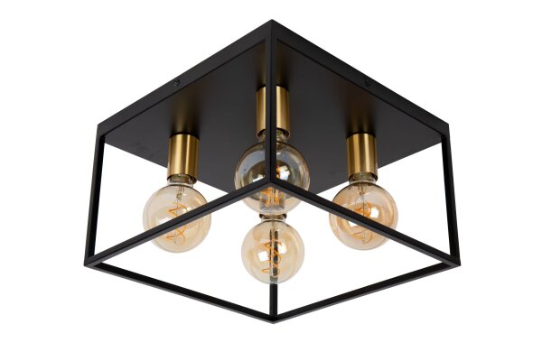Deckenlampe Metall Schwarz E27 B:36 cm modern