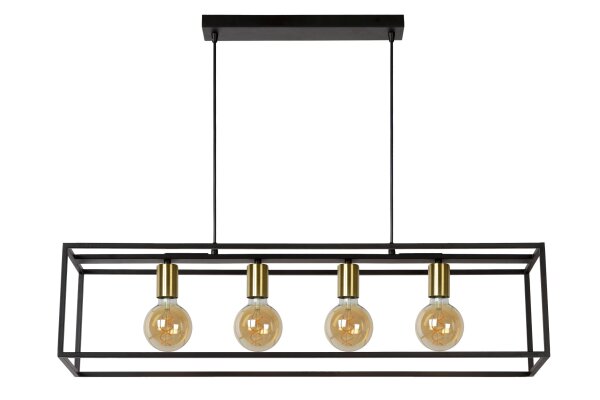 Pendelleuchte Schwarz E27 L:92 cm modern edel