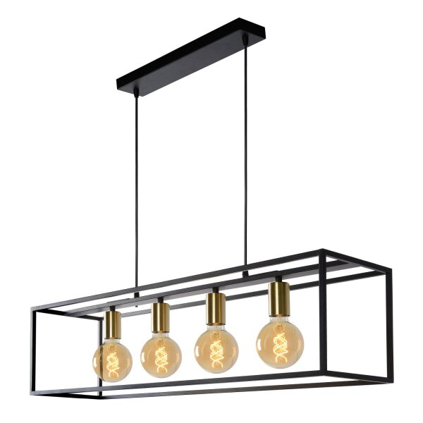 Pendelleuchte Schwarz E27 L:92 cm modern edel