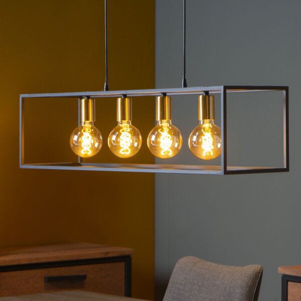 Pendelleuchte Schwarz E27 L:92 cm modern edel