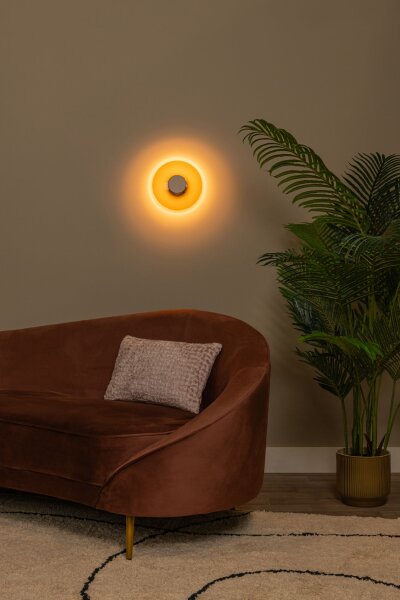 LED Wandleuchte Glas 2700 K L:23 cm Bernstein edel
