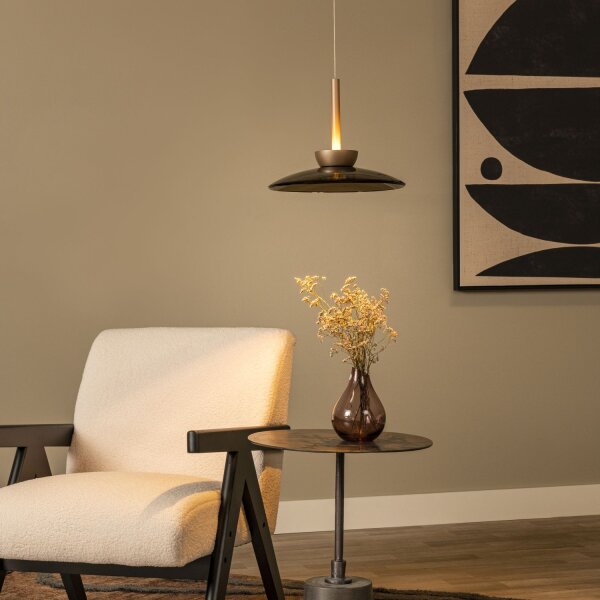 LED Hängelampe Glas 2700 K B:32 cm Bernstein edel
