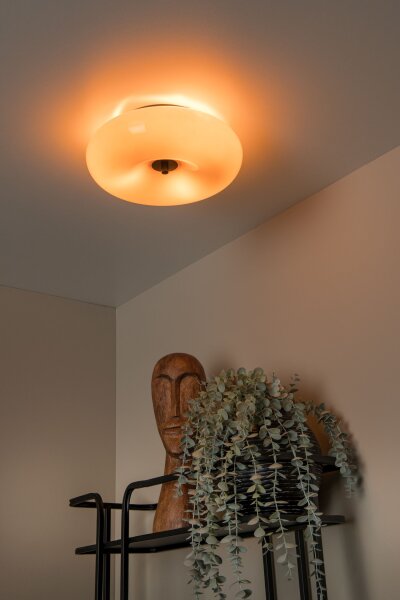 Retro Deckenlampe Glas Schwarz G9 B:30 cm modern