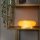Tischlampe Glas Messing G9 H:10,5 cm modern edel