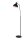 Stehlampe Schwarz E27 H:160 cm Vintage modern edel