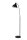 Stehlampe Schwarz E27 H:160 cm Vintage modern edel