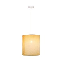 Hängelampe Stoff Weiß E27 B:30 cm Landhaus edel