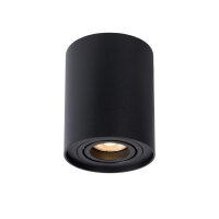 Aufbaustrahler Aluminium Schwarz GU10 Ø9 cm edel