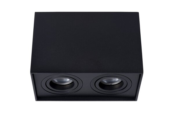 Aufbaustrahler Aluminium Schwarz GU10 modern edel
