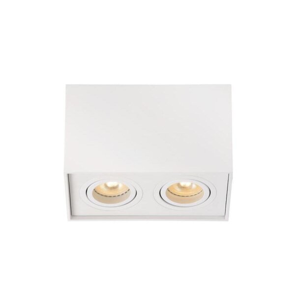 Aufbaustrahler Aluminium Weiß GU10 modern edel