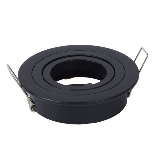 Einbaustrahler Aluminium Schwarz GU10 Ø9 cm edel