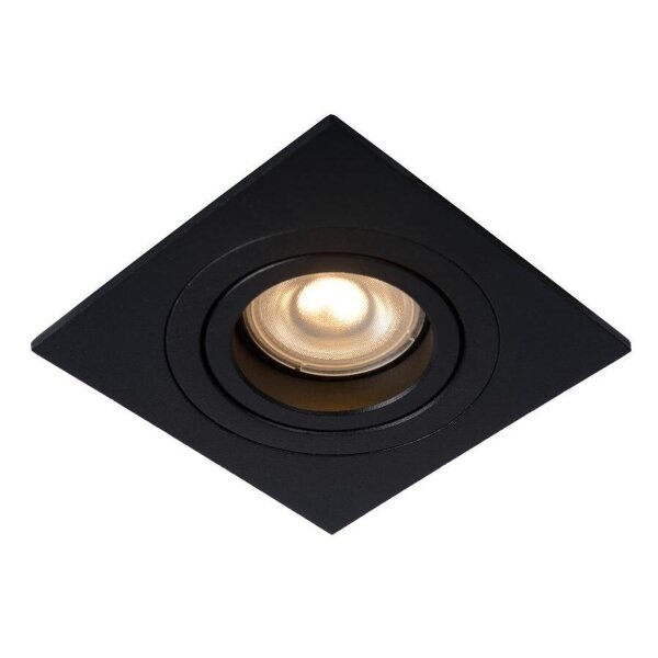 Einbauleuchte Aluminium Schwarz GU10 L:9 cm edel