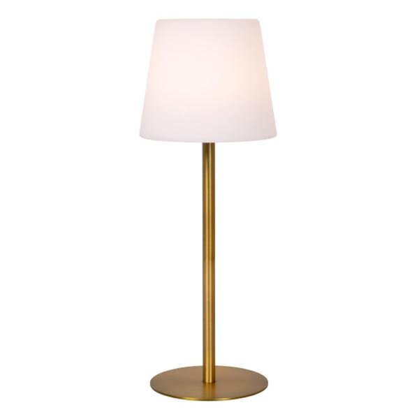 LED Tischlampe Akku Messing Weiß 2700 K H:41 cm modern