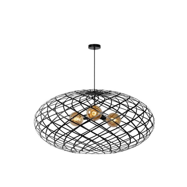 Hängelampe Schwarz E27 Ø100 cm 3-flammig modern edel