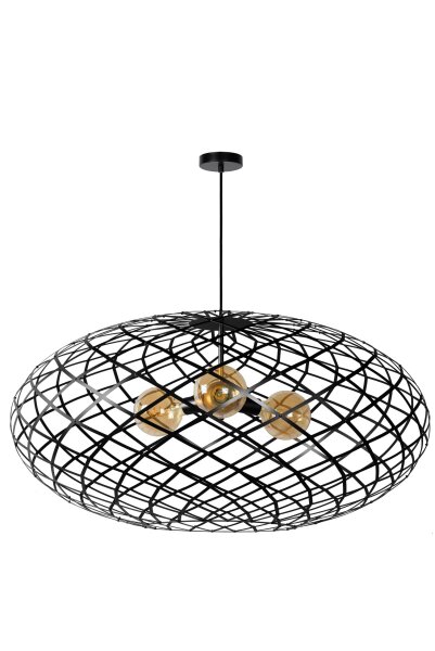 Hängelampe Schwarz E27 Ø100 cm 3-flammig modern edel