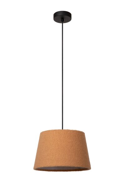 Hängelampe Stoff Schirm Ockergelb E27 Ø28 cm blendarm