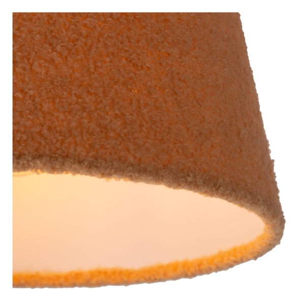 Hängelampe Stoff Schirm Ockergelb E27 Ø28 cm blendarm