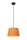 Hängelampe Stoff Schirm Ockergelb E27 Ø28 cm blendarm