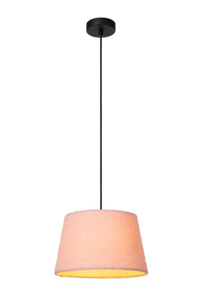Hängelampe Stoff Pink Schwarz E27 Ø28 cm edel